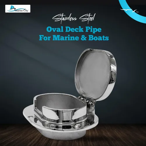 Miniatura 2 de MARINE CITY Cadena de acero inoxidable 316, tubo ovalado para cubierta resistente, duradero en el entorno de agua salada, acabado brillante suave