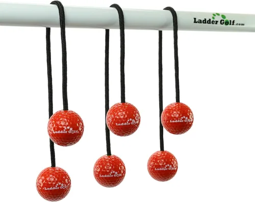 Ladder Golf Official Hard Bolas, 3PK Rojo