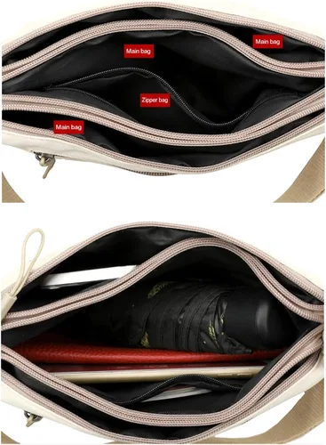 Miniatura 4 de Bolsos cruzados para mujer, bolsa de hombro pequeña de nailon, ligera, casual, simple, adecuada para el trabajo y viajes diarios