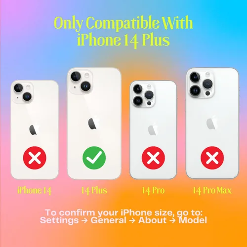Miniatura 5 de FELONY CASE - Funda protectora transparente azul neón para iPhone 13 / iPhone 14, cubierta brillante absorbente de golpes de TPU y policarbonato