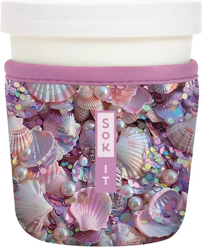 Miniatura 183 de Sok It IceCreamSok - Funda de neopreno aislada (flores abstractas, pintas de helado cónicas)