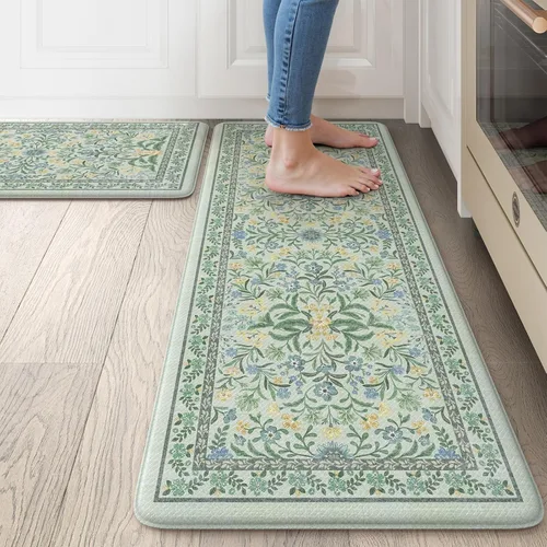 Miniatura 16 de Collive Tapetes de Cocina Acolchados Anti Fatiga, Tapete de Piso de Cocina Impermeable Antideslizante, Alfombras de Escritorio, Alfombra Cómoda