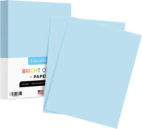 Miniatura 17 de Papel de color azul brillante liso de 8.5 x 11 pulgadas, para la escuela, la oficina y el hogar, manualidades navideñas, artes y manualidades, sin