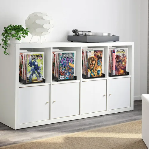 Miniatura 3 de Soporte de almacenamiento patentado para cómics, caja de exhibición de madera y acrílico para coleccionistas, organizador para cómics, revistas