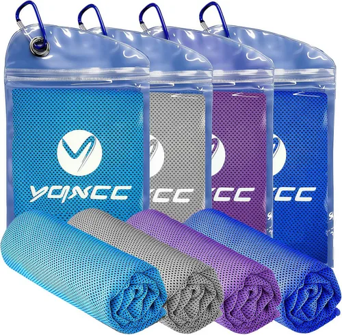 Miniatura 12 de YQXCC Paquete de 4 toallas refrescantes de 40 x 12 pulgadas, toallas de hielo frescas para cuello y cara, trapos de microfibra suaves