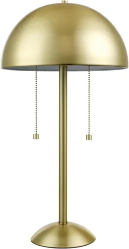 Miniatura 15 de GLOBE Electric 52942 - Lámpara de escritorio azul de 15 pulgadas con detalles de latón, interruptor basculante de encendido/apagado en línea, ideal