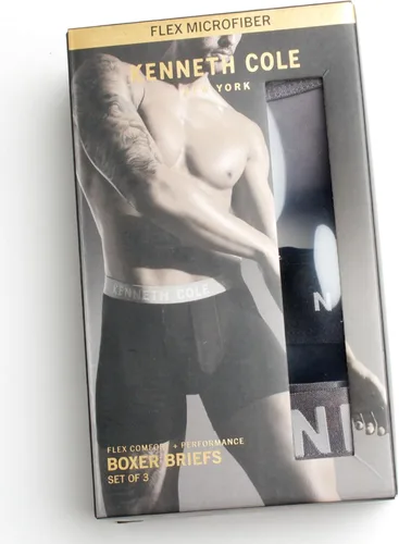 Miniatura 2 de Kenneth Cole Ropa interior para hombre Calzoncillos tipo bóxer de microfibra con bolsa Paquete de 3 calzoncillos tipo bóxer de rendimiento