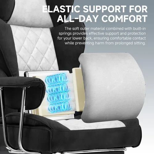 Miniatura 4 de GTPLAYER Silla para videojuegos, silla de oficina con soporte lumbar de resorte de bolsillo, ergonómica y cómoda, silla de escritorio de oficina
