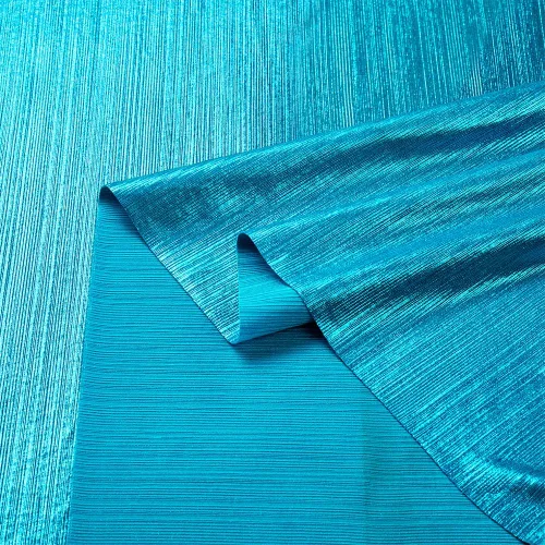 Miniatura 4 de Tela de punto acanalado metálico suave, brillante y elástica de 60 pulgadas de ancho con brillo metálico para vestido de baile, disfraz, vestido