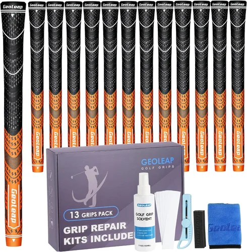Miniatura 12 de Geoleap Golf Grips Set of 13- Grips with Tapes and Grips with All Repair Kits for Choice,Hybrid Golf Club Grips All Weather Contral, High Feedback &