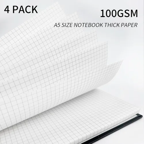 Miniatura 38 de Cuaderno grande en espiral rayado - Paquete de 4 cuadernos rayados de 8.5" x 11" con tapa dura de 7mm, cuaderno de 120 páginas, papel grueso de 100