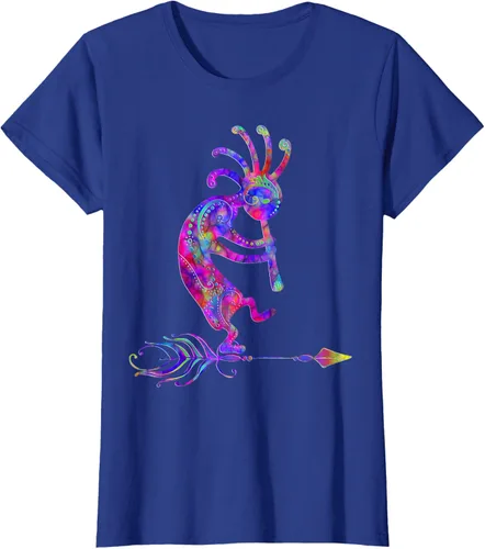 Miniatura 57 de Native American Kokopelli With Feather 2 - Camiseta Fan Fun, Negro, S