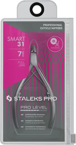 Miniatura 2 de Staleks Pro SMART 31 - Cortadora de cutículas de hoja de 0.276 in, acero inoxidable afilado y duradero, herramienta de manicura profesional