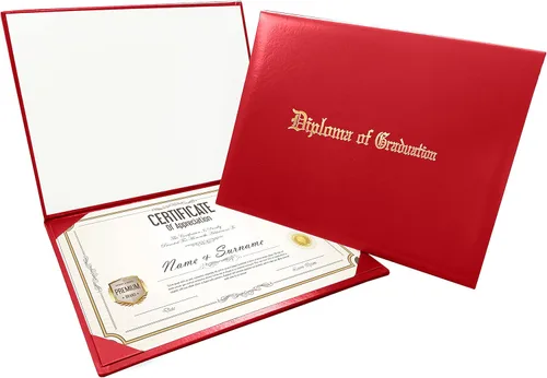 Miniatura 22 de Gradplaza Cubierta de diploma para certificado de 8.5 x 11 pulgadas impreso "Diploma de graduación" negro soporte para diploma liso para escuela