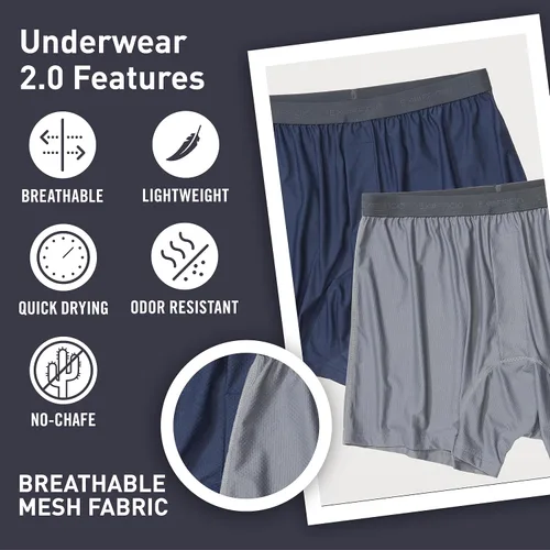 Miniatura 3 de ExOfficio Boxer estándar Give-n-go 2.0 para hombre, paquete de 2