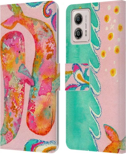 Miniatura 16 de Head Case Designs Officially Licensed Wyanne Blue Watercolour Bear Animals 2 Leather Book Wallet Case Cover Compatible with Motorola Moto G53 5G