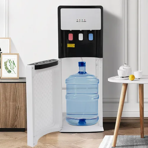 Miniatura 3 de Dispensador de enfriador de agua 3 en 1, dispensador de agua de pie de carga inferior para botellas de 5 galones, dispensador de agua caliente