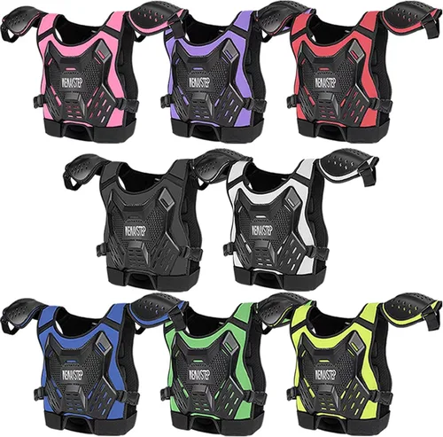Miniatura 7 de Protector de Pecho para Bicicleta de Tierra para Niños - Chaleco de Armadura de Motocicleta Motocross con Rodilleras y Coderas - Traje de Protección