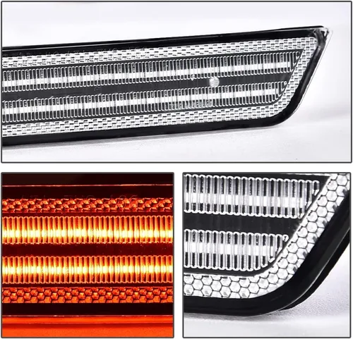 Miniatura 6 de CHEDA Par de luces LED de marcador lateral delantero y trasero compatible con Chevy Camaro LS, LT, SS, Z/28, ZL1, lente transparente 2010-2015