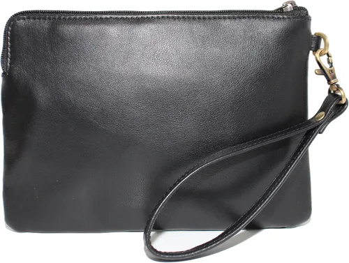 Miniatura 2 de ASHLIN Pulsera mediana de cuero genuino - Negro 100% piel toscana K265-18-01, Negro - Medianoche, Tamaño único, Desmontable