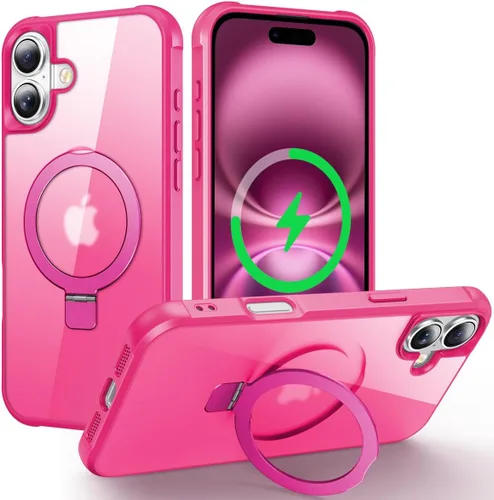 Miniatura 120 de CHAOFEnG Funda magnética compatible con iPhone 11 con soporte, prueba de caídas de grado militar, compatible con imán, anillo translúcido, parte
