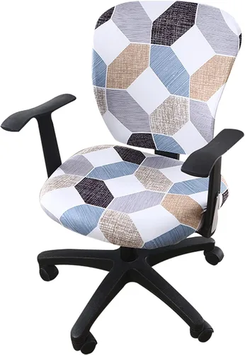 Miniatura 40 de Jinzio Funda para silla de oficina de computadora, tela protectora dividida y elástica, de poliéster, universal, para escritorio, para silla