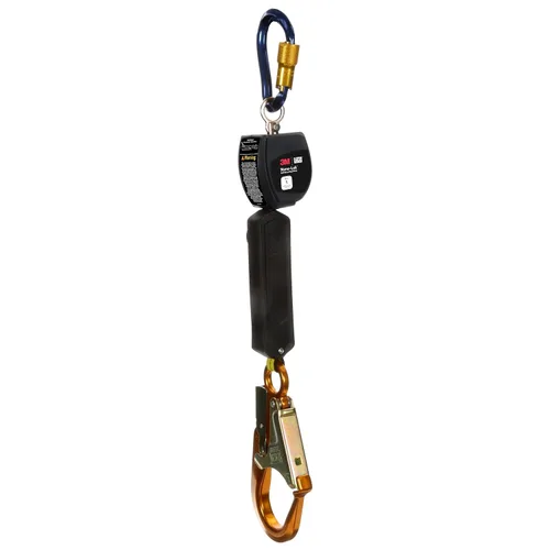 3M™ DBI-SALA® Nano-Lok™ Línea de vida personal retráctil con gancho de anclaje, gancho de barra de refuerzo de aluminio Web, 3100529, 6 pies, Clase