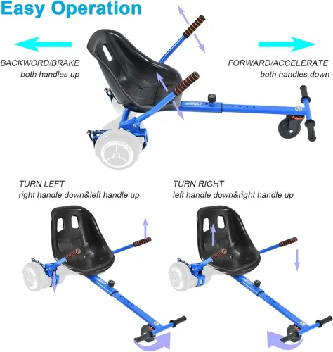 Miniatura 7 de No se requieren correas de fijación de asiento para aeropatineta, accesorio de Go Kart con mecanismo de bloqueo, carrito de 265 libras de 26 a 34.5