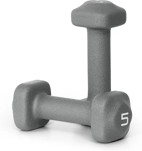 Miniatura 53 de Tone Fitness Pares de Mancuernas de Pesas de Neopreno con Cabeza Cuadrada Antirrodamiento Múltiples Opciones Azul
