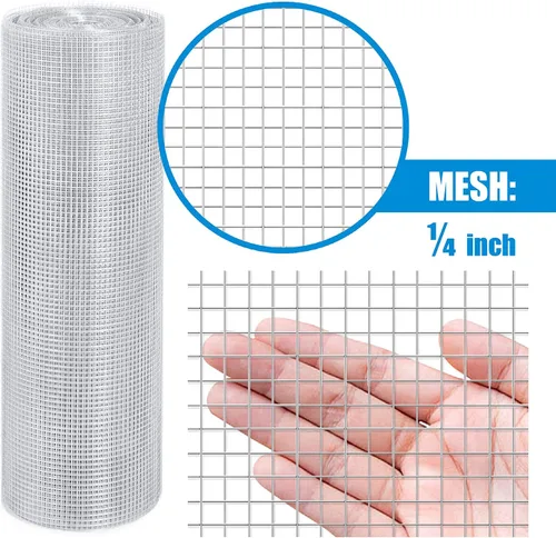 Miniatura 4 de CAPHAUS Paño de hardware, calibre 23 con tamaño de malla de 1/4 pulgadas, galvanizado en caliente después de la soldadura, cercado de soldadura