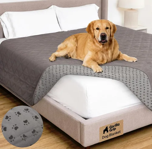 Miniatura 17 de GORILLA GRIP® Manta impermeable para perro, funda de sofá a prueba de fugas para perros, parte trasera de agarre de silicona, protege el sofá