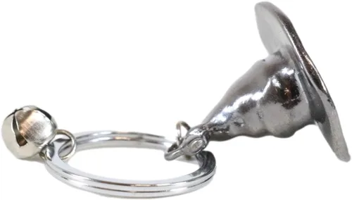 Miniatura 5 de Ebros Gift Juego de 2 adornos novedosos Wicca Ocultista Negro Magia Hechicero Sombrero Decorativo Mini Aleación Metal Llavero Llavero Llavero Con