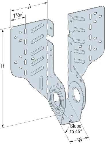 Miniatura 6 de Simpson Strong-Tie LSSR28Z LSSR - Percha de viga ajustable en campo ligero para 2x8 (paquete de 20)