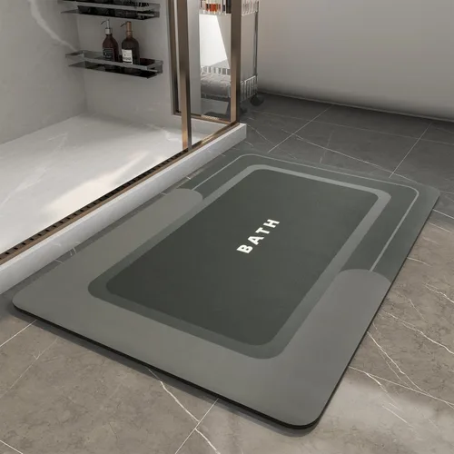 Miniatura 35 de MontVoo -Alfombra de baño, antideslizante, súper absorbente, resistente a las manchas, de secado rápido, delgada, para baño, suelo, bañera, tocador