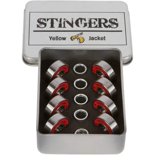 Miniatura 7 de Yellow Jacket - Rodamientos premium para patineta y longboard, profesionales, 608, ABEC 9, naranja tropical (paquete de 8)