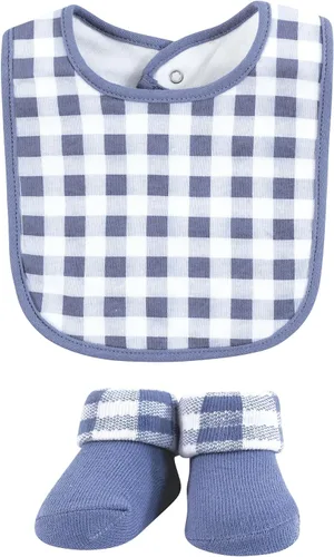 Miniatura 58 de Hudson Baby Conjunto de babero y calcetines unisex de algodón para bebé