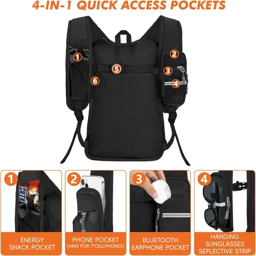 Miniatura 3 de Seektop Mochila de senderismo pequeña de 15 L para viajes, impermeable, ligera, bolsa de senderismo para mujeres y hombres