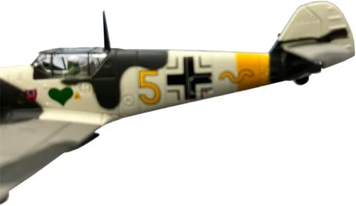 Miniatura 6 de 1/72 Escala WWII Alemán Messerschmitt BF109 Metal Fighter Modelo Militar Modelo Diecast Plane Modelo Regalo Ornamento Colección