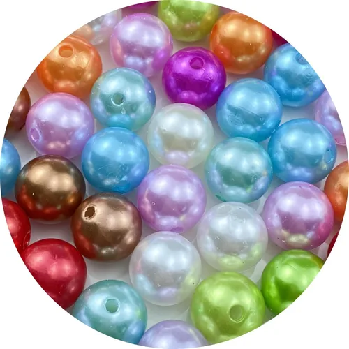 Miniatura 17 de Pinhoollgo 800pcs Pearl Beads 6mm Round Pearl Beads with Hole for DIY Bracelet Necklace Jewelry Making Supplies Handmade Craft(White)