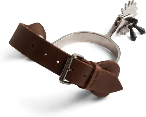 Miniatura 3 de Hide & Drink, Juego de 2 correas de espolón individuales para equipo de botas de vaquero, hombres y mujeres, rodeo, ecuestre, cuero de grano