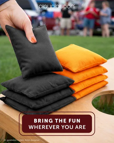 Miniatura 3 de Play Platoon Bolsas de Cornhole Resistentes a la Intemperie - Juego de 8 Bolsas de Frijoles Reglamentarias para Lanzar - Tamaño y Peso Profesional