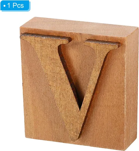 Miniatura 3 de PATIKIL Sellos de letras de goma de madera, juego de sellos de letras del alfabeto vintage, sello de madera para hacer tarjetas, manualidades