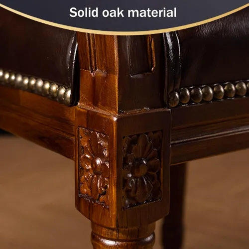 Miniatura 4 de Juego de 4 sillas de comedor de madera, silla de comedor rústica, sillas de comedor tapizadas con reposabrazos opcionales, silla de cocina para sala