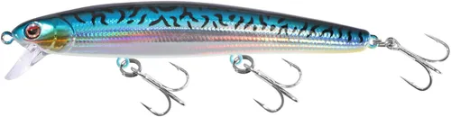 LITTMA Señuelos de pesca de surf de California Señuelos de pesca de agua salada Jerkbait Crankbait Surf Minnow 110 - Sardina metálica Super Glow y