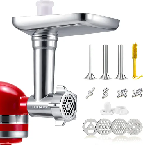Miniatura 8 de Accesorios metálicos para molinillo de alimentos para batidoras KitchenAid, picadora de carne, relleno de salchichas, accesorio perfecto