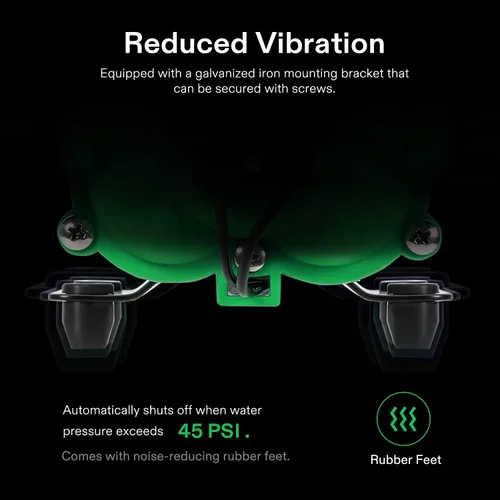 Miniatura 3 de VIVOGROW Bomba de presión de agua, bomba de agua de diafragma de 115 VCA 4 GPM 45 PSI para baños, cocinas, caravanas y yates (fijable)
