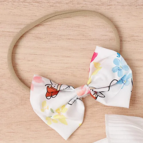 Miniatura 3 de Mameluco para bebé recién nacido, con estampado de letras y lazo, estampado floral, para niña de 0 a 18 meses
