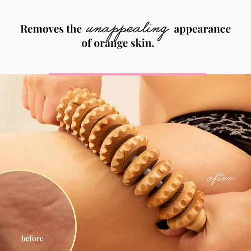 Miniatura 7 de Tuuli Accesorios - Rodillo de masaje de madera Flexi, rodillo corporal multifuncional para celulitis, tensión muscular y apoyo a la salud