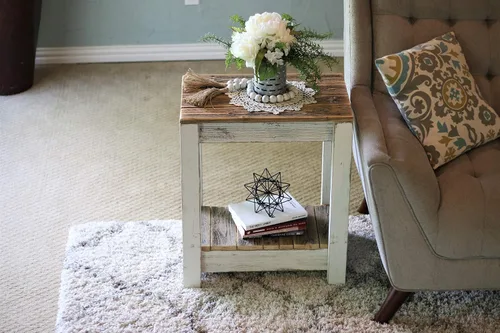 Miniatura 2 de Doug and Cristy Designs Mesa auxiliar combinada blanca