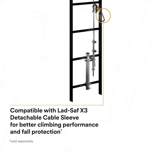 Miniatura 9 de 3M DBI-SALA Lad-Saf Cable Sistema de Seguridad Vertical 6119020, Acero Inoxidable, 20 FT